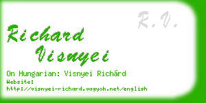 richard visnyei business card